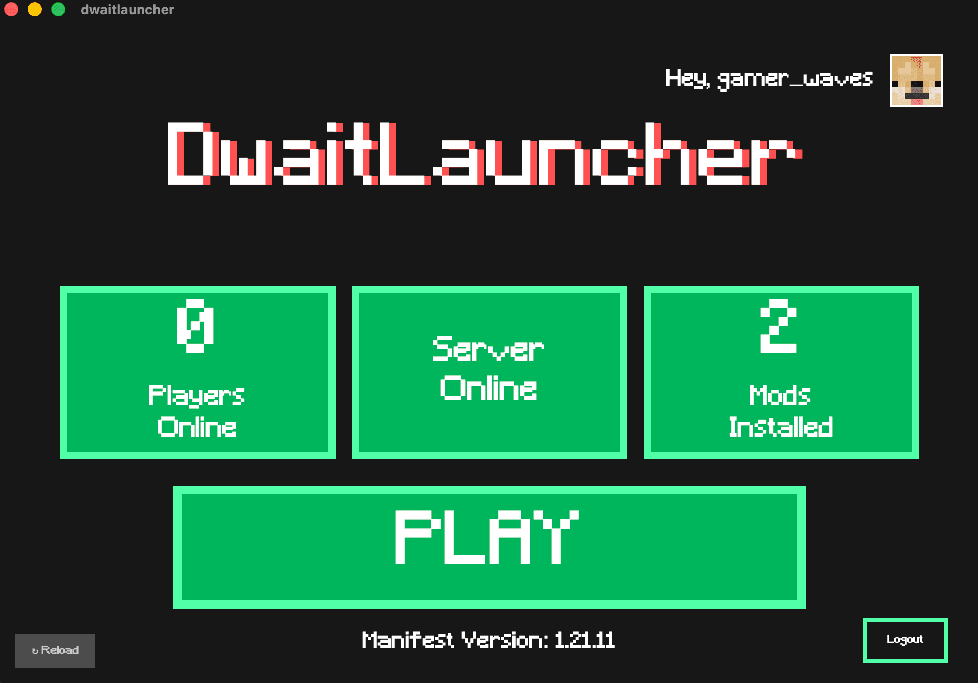 Screenshot of DwaitLauncher